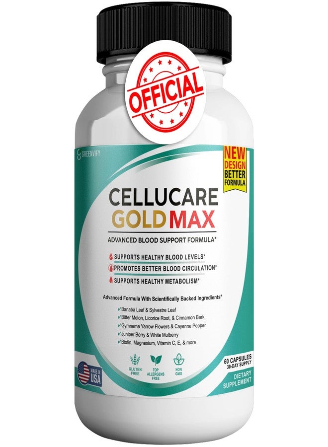 Cellucare Gold Max Pills Advanced Blood Support Formula Supplement, Blood Capsules - Maximum Strength, All Natural Formula Capsules Blood Support Reviews (1) - Image 1